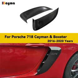 GT4 Style Full Carbon Fiber Body Kits Side Vents For 2016 - 2020 For Porsche 718 Boxster Cayman Car Accessories Side Air Vents