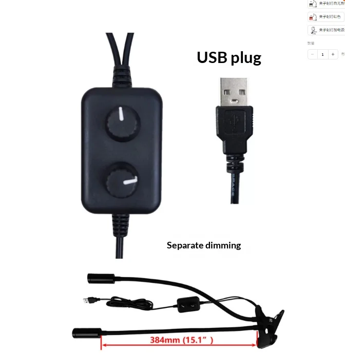 Microscope LED Light Universal Clamp Light Source Spotlight Gooseneck Lamp for Cell Phone Electronic Repair Lighting Welding LED