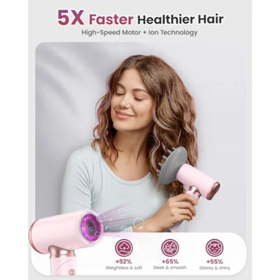 السفر مجفف الشعر الجهد المزدوج لأوروبا طوي عالية السرعة الأيونية مجفف للنفخ التجفيف السريع 100-240 فولت مجففات محمولة مع المغناطيس