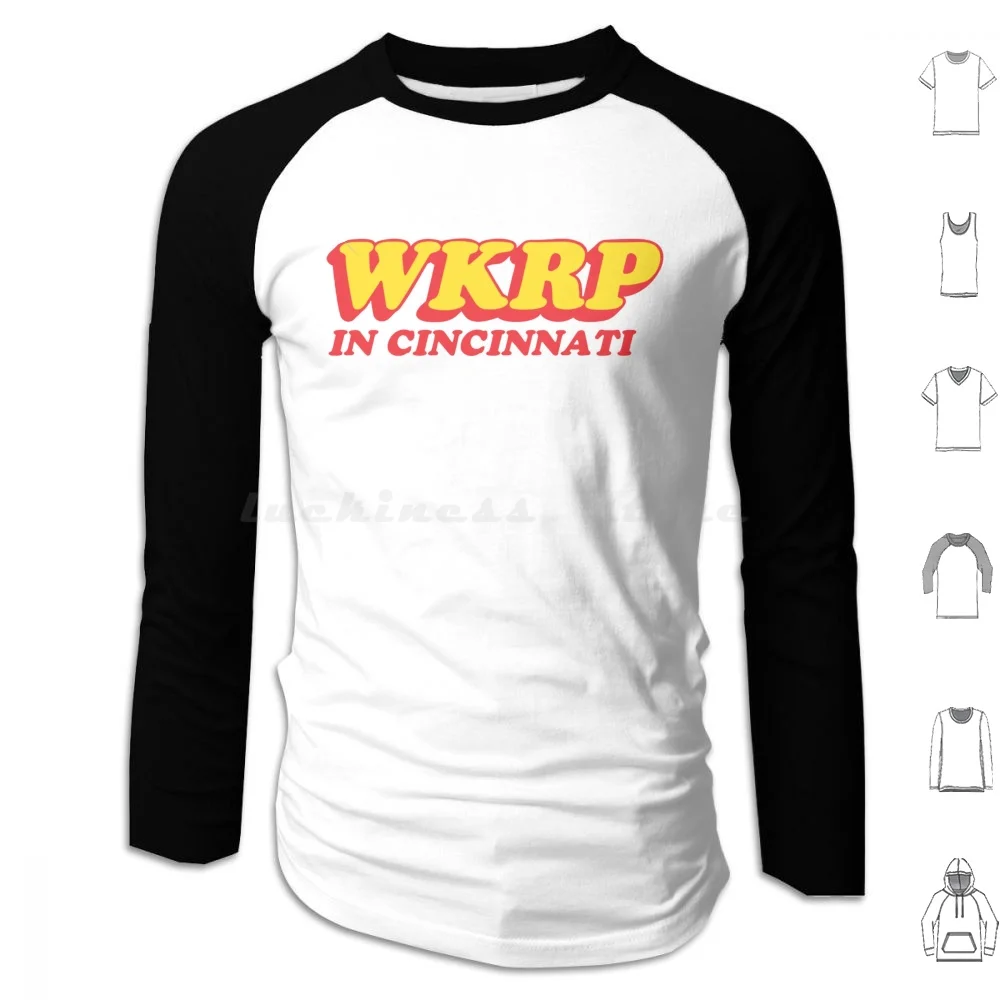 Wkrp In Cincinnati Sudaderas con capucha de manga larga Wkrp In Cincinnati Wkrp Cincinnati Tv 70s Classic Menos Les Radio Comedia Hippie
