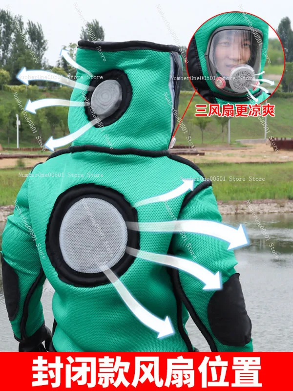 

Bee Suit 3D Ventilated Anti Sting Suit for Hornet Yellow Jacket with Cooling Fan Beekeeping Gear