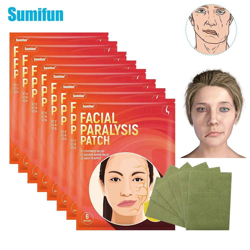 

6Pcs/bag Facial Paralysis Patch Hemifacial Spasm Plaster Acupoint Mouth Crooked Sequelae Pressure Stimulation Medicine Health