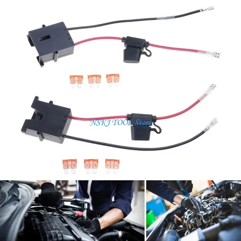 L8RC 2Pcs Power Adapters Wiring Harness With Wire Harness Socket Connector Set for Electric and Monitors Enduring