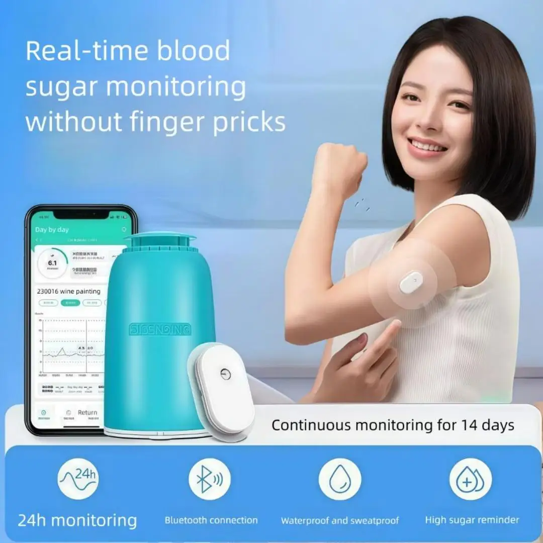 El sensor dinámico de monitoreo de glucosa en sangre CGM puede controlar continuamente la glucosa en sangre durante 14 días LinX diabetes freestyle glu en sangre
