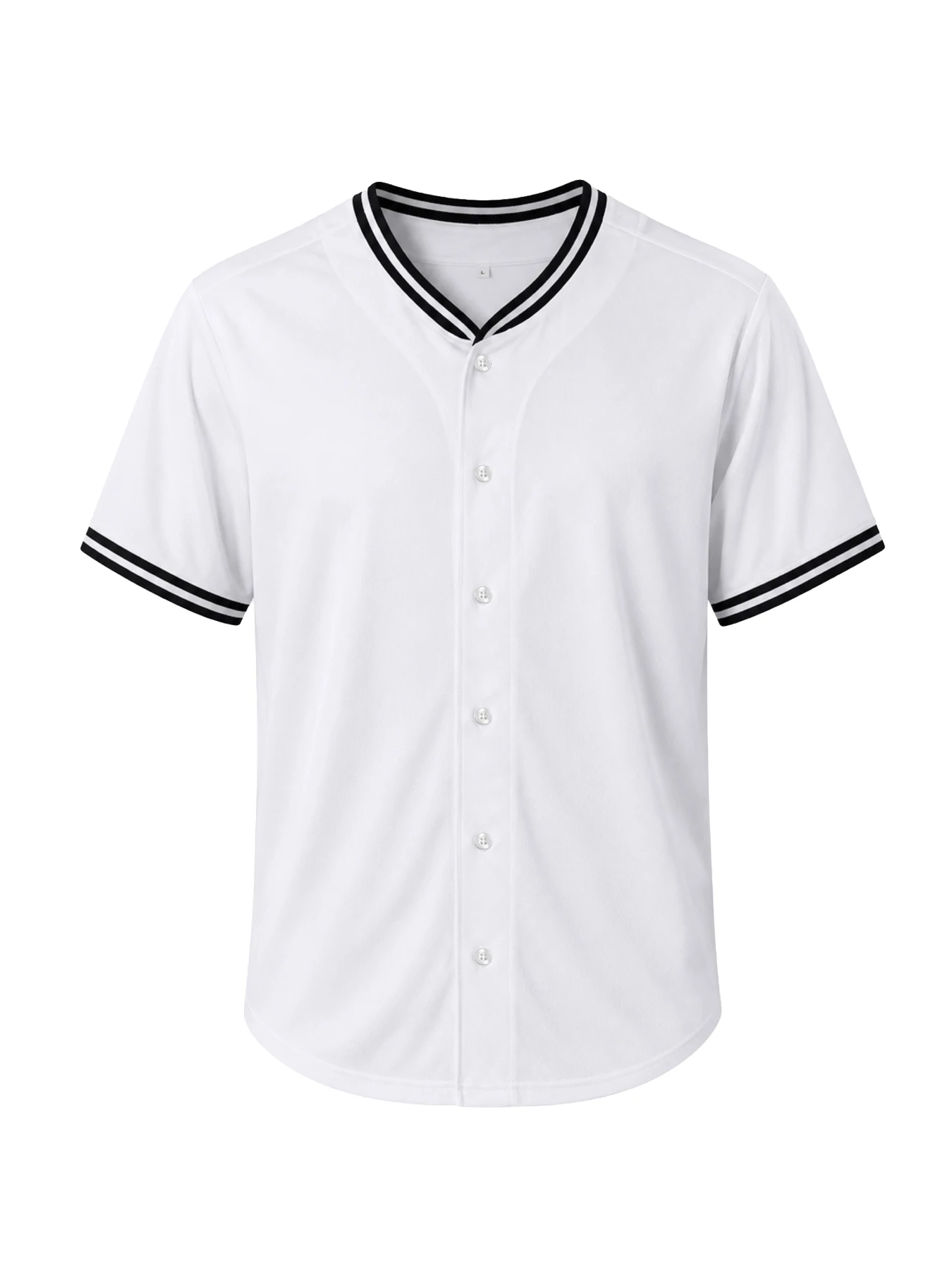 Blank Baseball Jersey Unisex Button Down Short Sleeve Solid Color Plain Baseball Shirt For Custom Printing