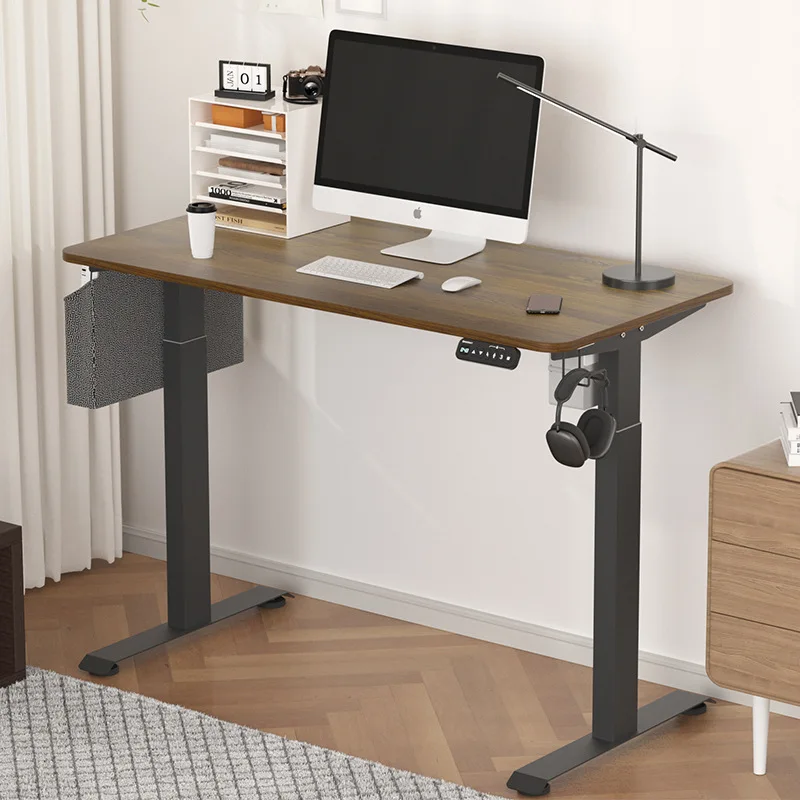 Lifting table single motor desk computer desk desk solid wood table legs table shelf automatic lifting type