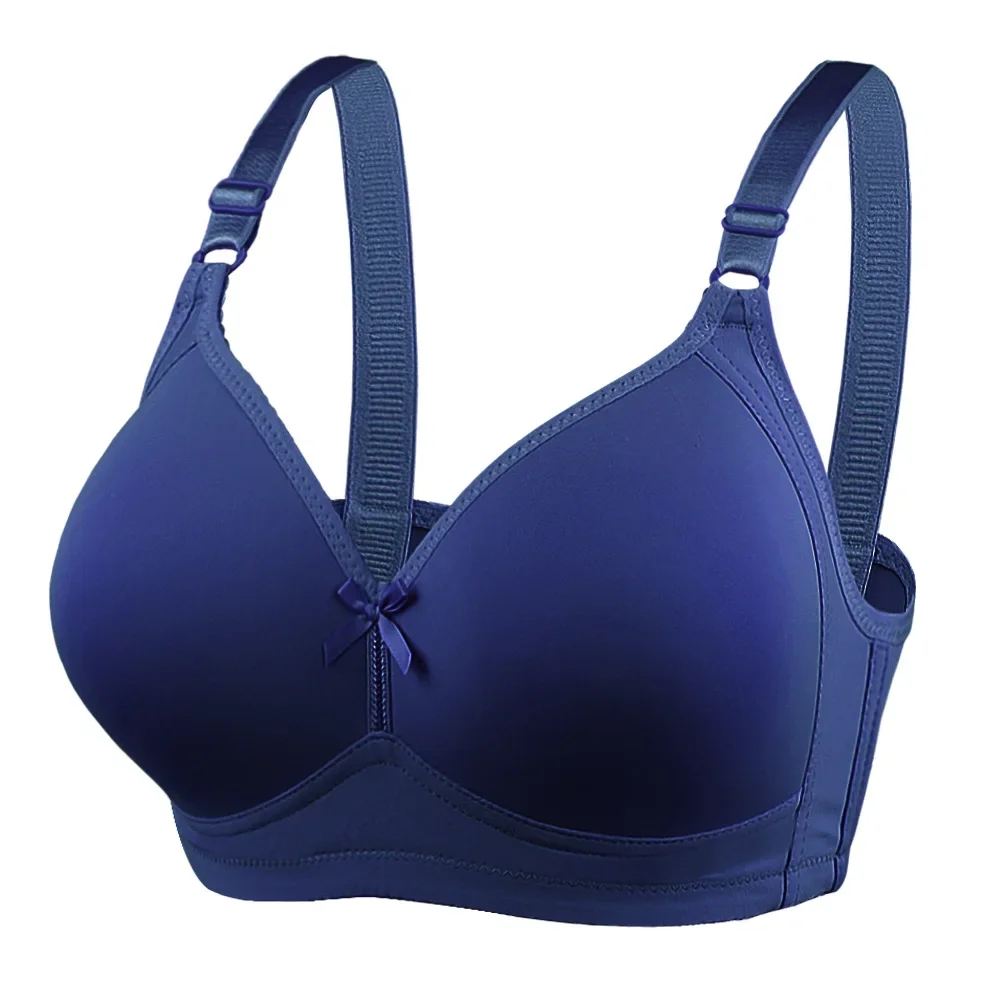 단색 42-52 C D 컵 속옷 브라, 중년 여성 브라, 플러스 사이즈, 나비 매듭, 브라렛 탑, 라지 사이즈, 브래지어 란제리