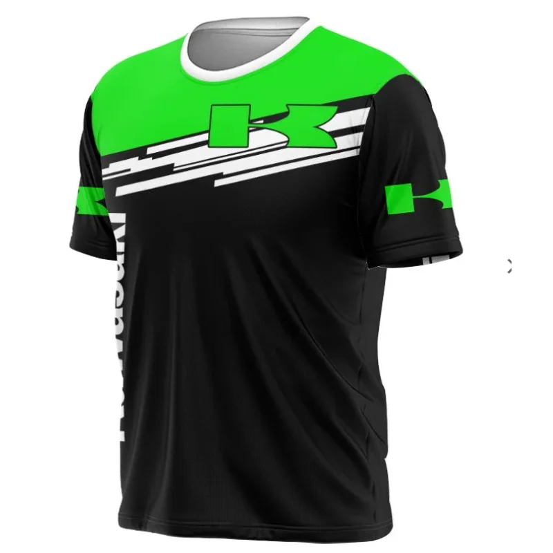 

Summer Men's Round Neck Short Sleeved Casual Simple Printed Breathable Quick Drying Loose Comfortable Sports Top