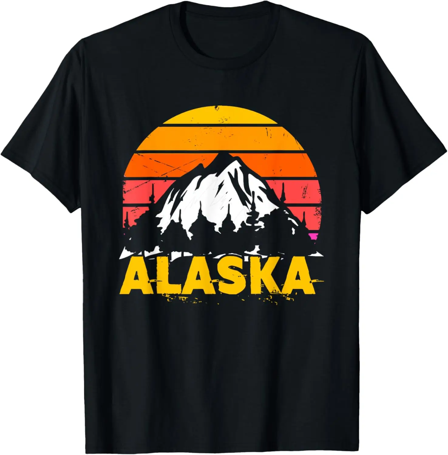 

Retro Alaska Mountain | Vintage Alaskan T-Shirt