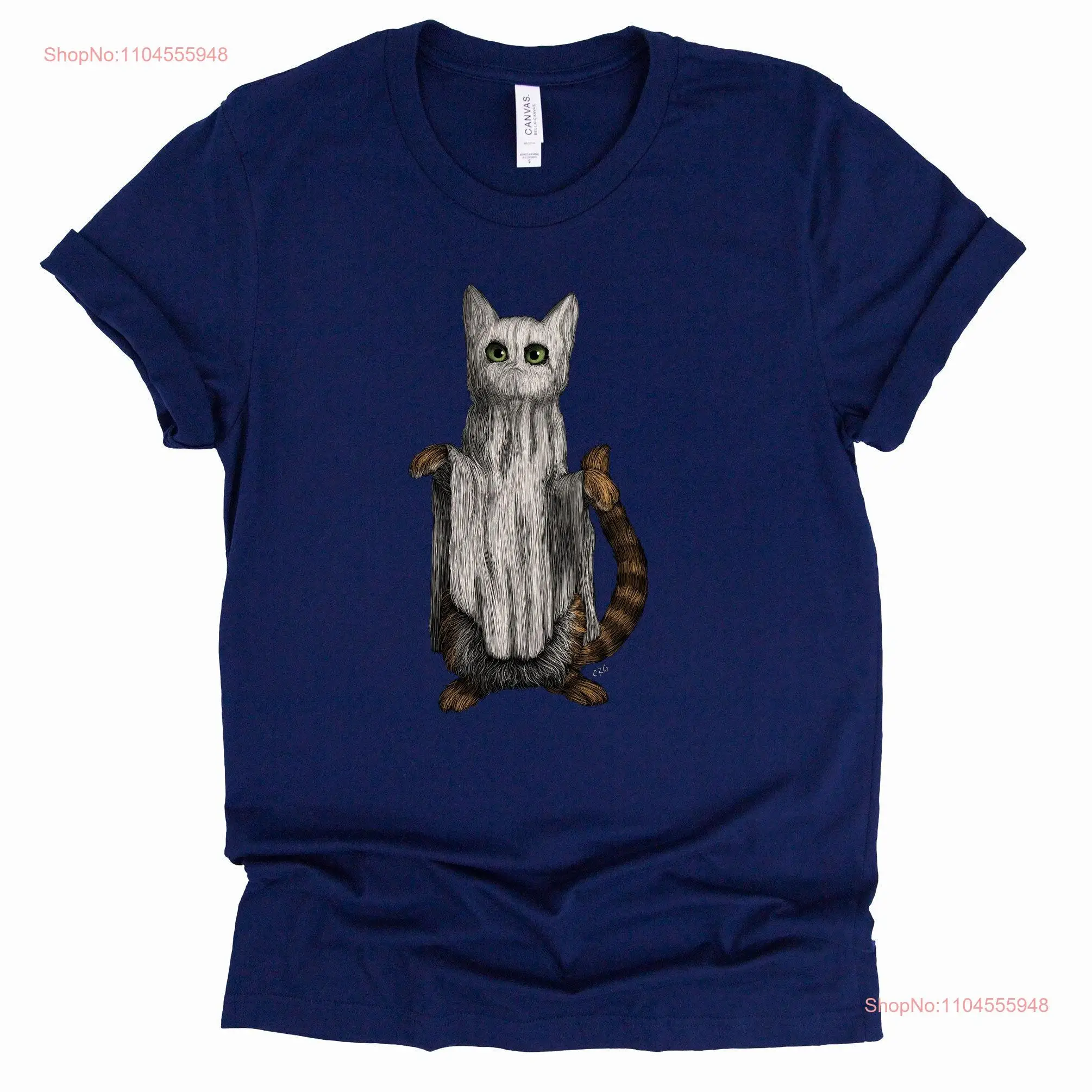 

Футболка Cat GhosT на Хэллоуин, костюм любовника с длинными или короткими рукавами