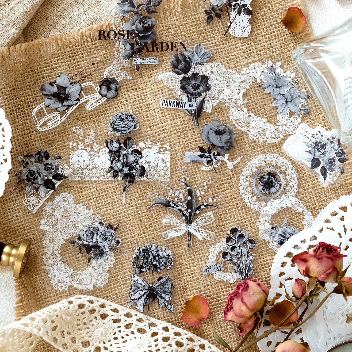 

Наклейки для домашних животных премиум-класса с чернилами, серия «Туманный дождь» для художественных журналов