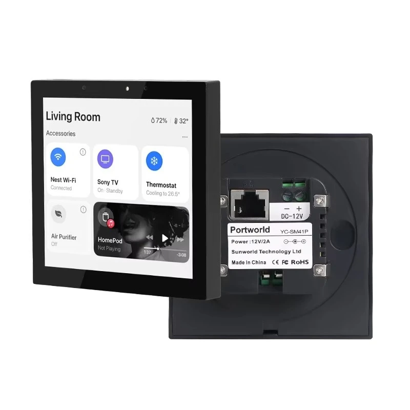 EE1 4 Inch Android WiFi/Ethernet Touch Panel for Smart Home Automation with for Control and Embedded Intelligent Wall Switch