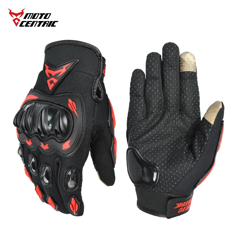 Summer Men\'s Motorbike Riding Gloves Touchscreen Motorcycle Gloves Mesh Brearthable Motocross Gloves Anti-slip Wear-resistant