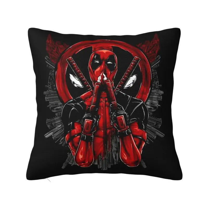 

Custom Deadpool Throw Pillow Case 40*40cm Decorative Cushion Cover Velvet Polyester Pillowcase Double-sided Printing