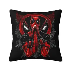 Custom Deadpool Throw Pillow Case 40*40cm Decorative Cushion Cover Velvet Polyester Pillowcase Double-sided Printing