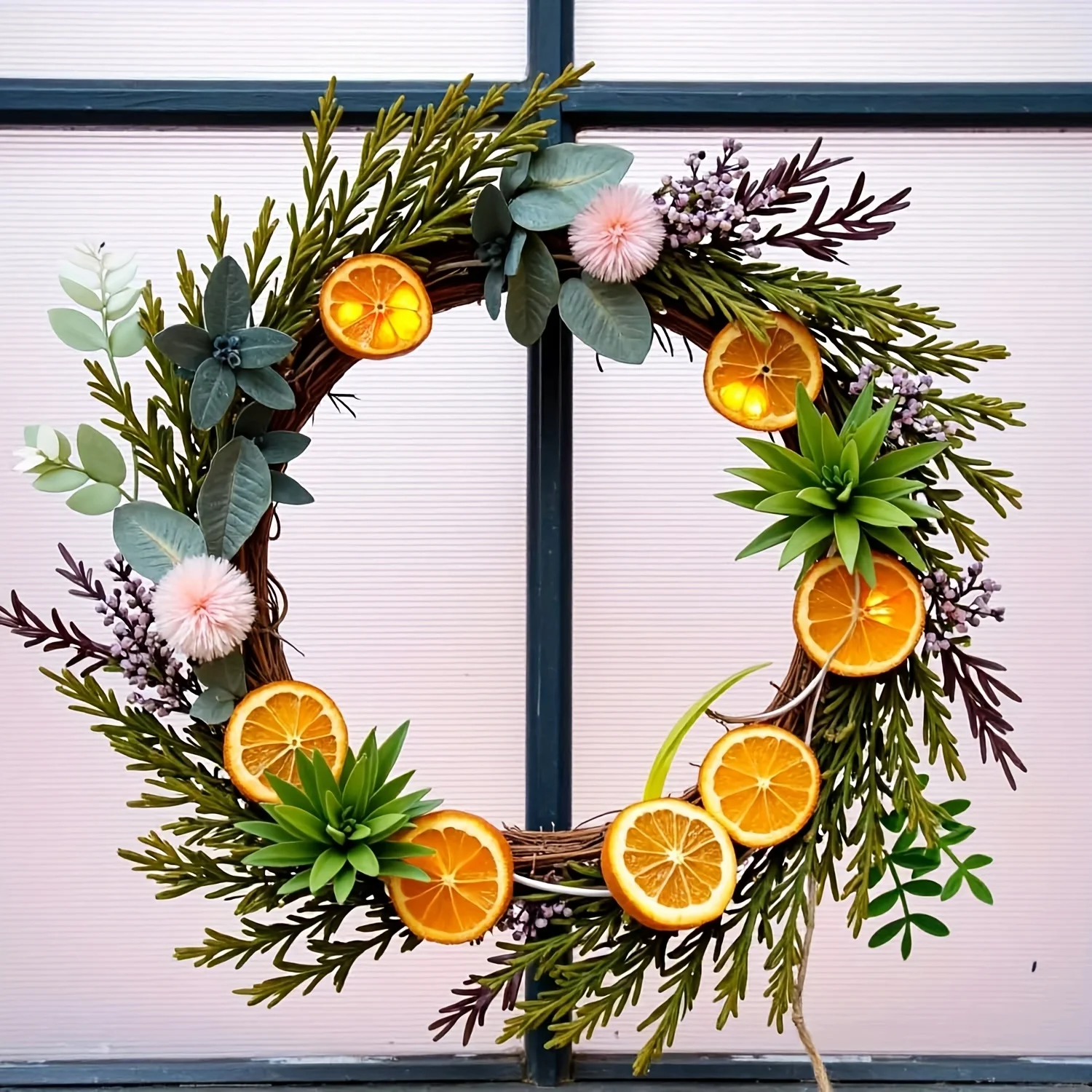 6pcs 11.81 Inch Wooden Wreath Rings, Wood Wreath Form with Holes, Hanging Thickness Floral Hoop Wreath Frame for Wedding