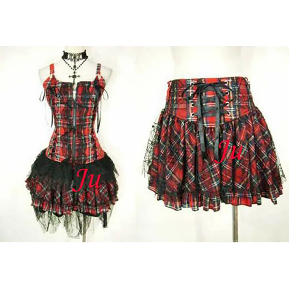 fondcosplay tripp Fashion Hiphop Gothic Lolita Punk Fashion Outfit shirt skirt dress CD/TV[CK321]