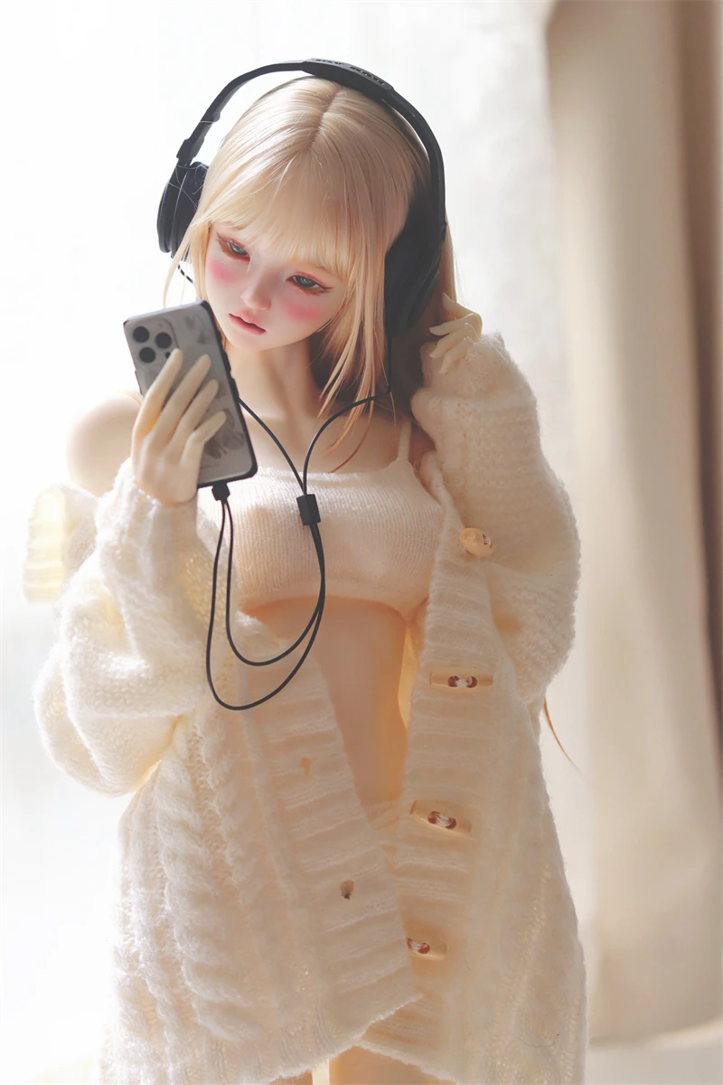 Baby Clothes Twisted Collar Knit Sweater Three-Piece Set Soft Sweater Short Black Beauty Spot Inventory Girls Doll Accessories