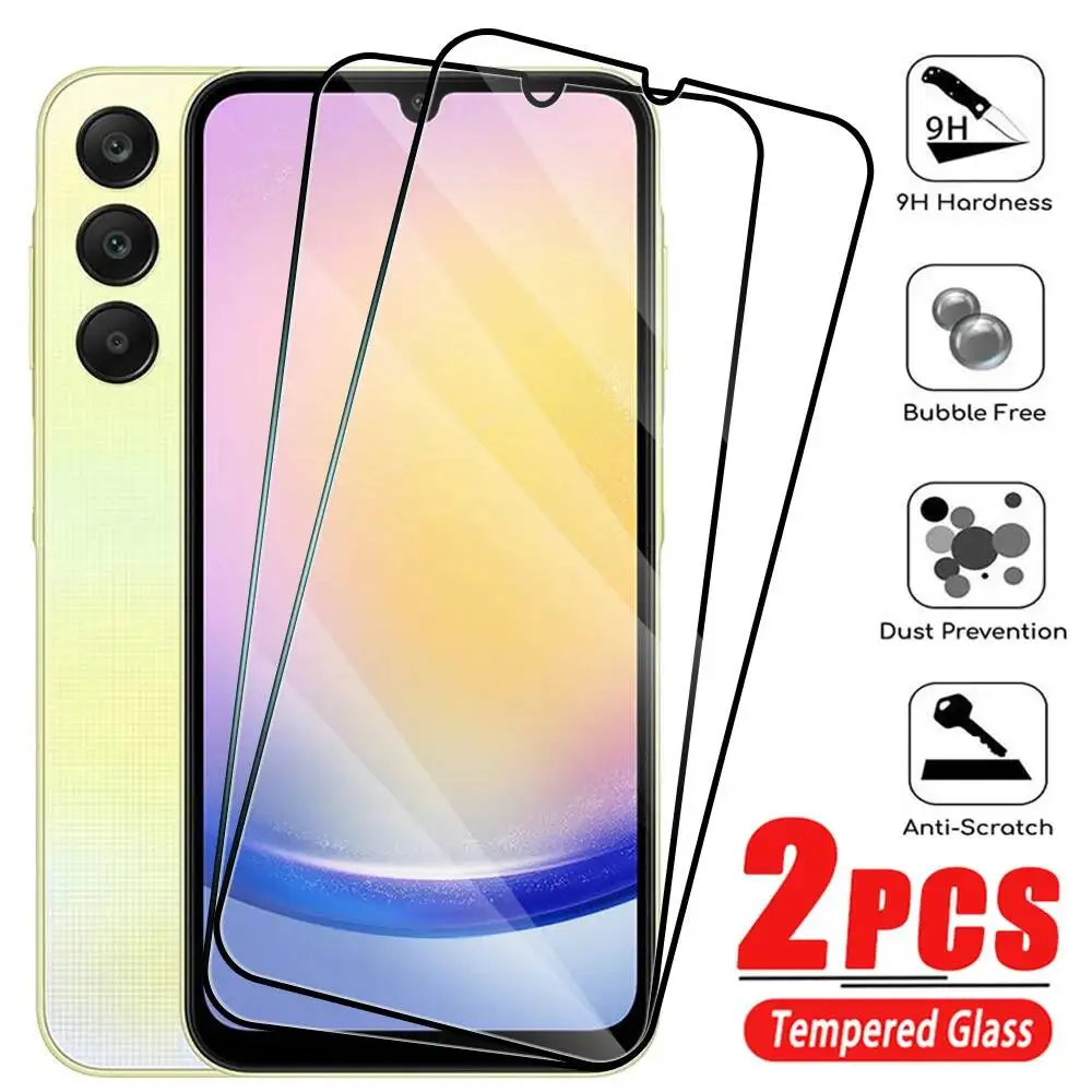 

2 шт. закаленное стекло для Galaxy A54 A34 A24 A14 A04 4G 5G, защитная пленка для экрана Samsung A55 A35 A25 A15 A05