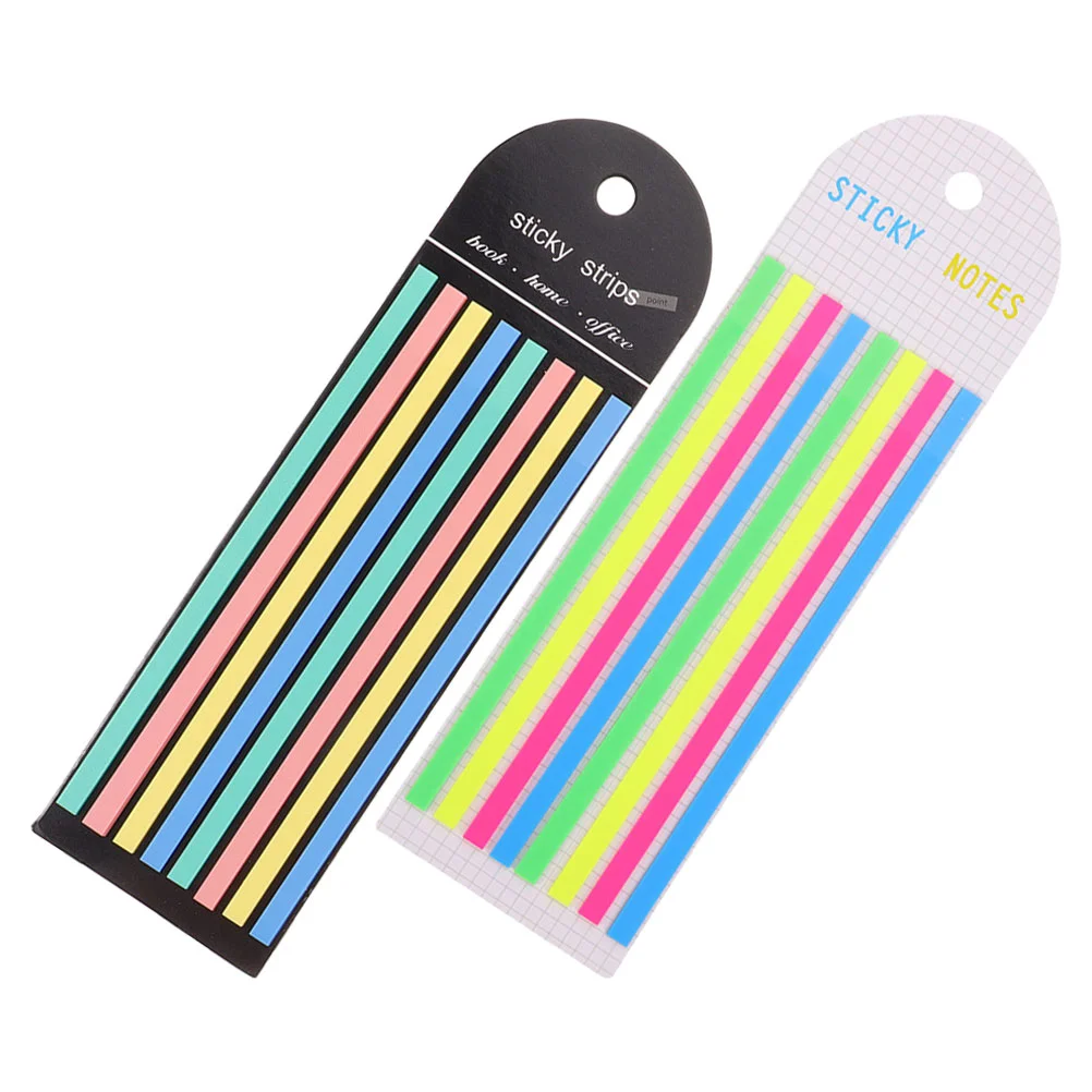 2 Books Sticky Notes Colorful Page Marker Tabs for Markers Highlighter Tape Adhesive