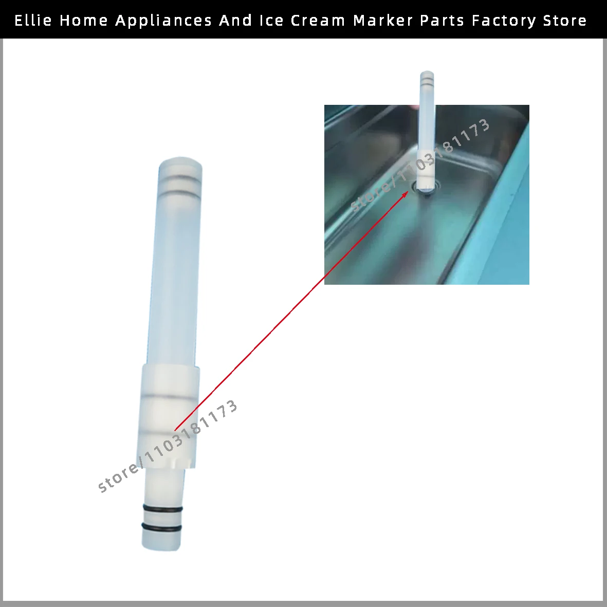 Original Replacement One Pair Air Tubes Plastic Pipes Hoppers Fittings Spare Part Of Soft Serve Ice Cream Machines