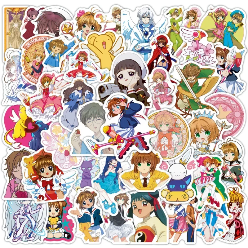 50/30/10PCS Kinomoto Sakura Popular Anime Stickers Computer and Mobile Phone Cases Helmets Children‘s Stickers Student Gifts