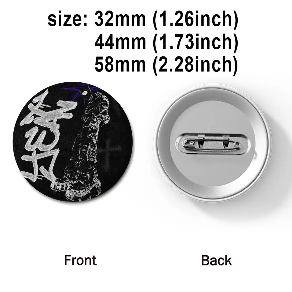 المغني Y-Yeat LyfestyleS شعار شارات مستديرة رائعة شارة دبابيس الإبداعية دبابيس للملابس قبعة ظهره هدية الملحقات