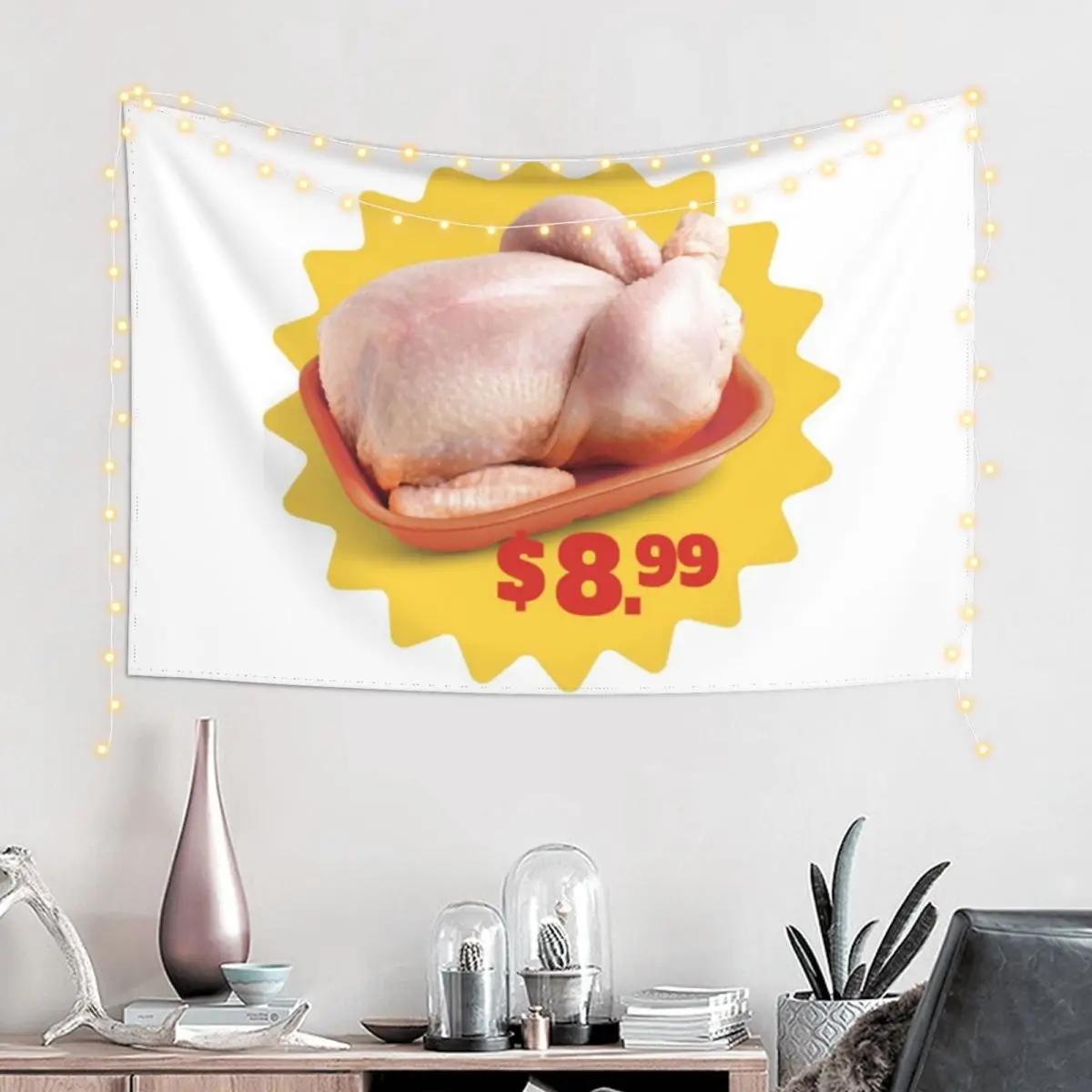 Chicken Supermarket Ads Tapestry Room Aesthetic Decor Bedrooms Decor Funny Tapestry