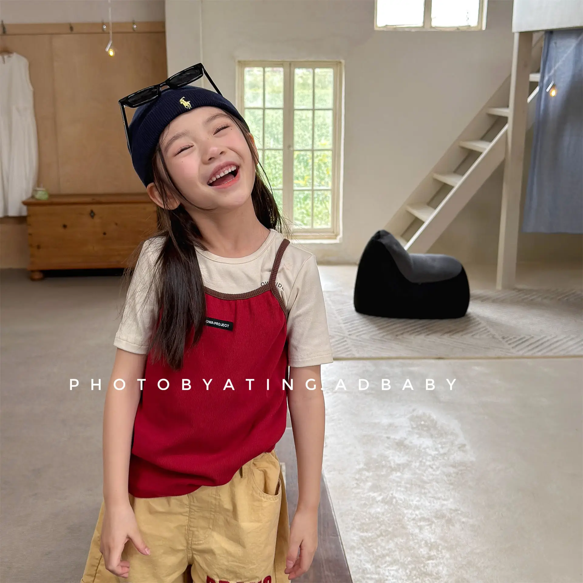 2026 Summer New Girls Sleeveless Sling Vest Solid Children Thin Cotton T Shirts For Baby Girl Sling Tops Toddler Tee