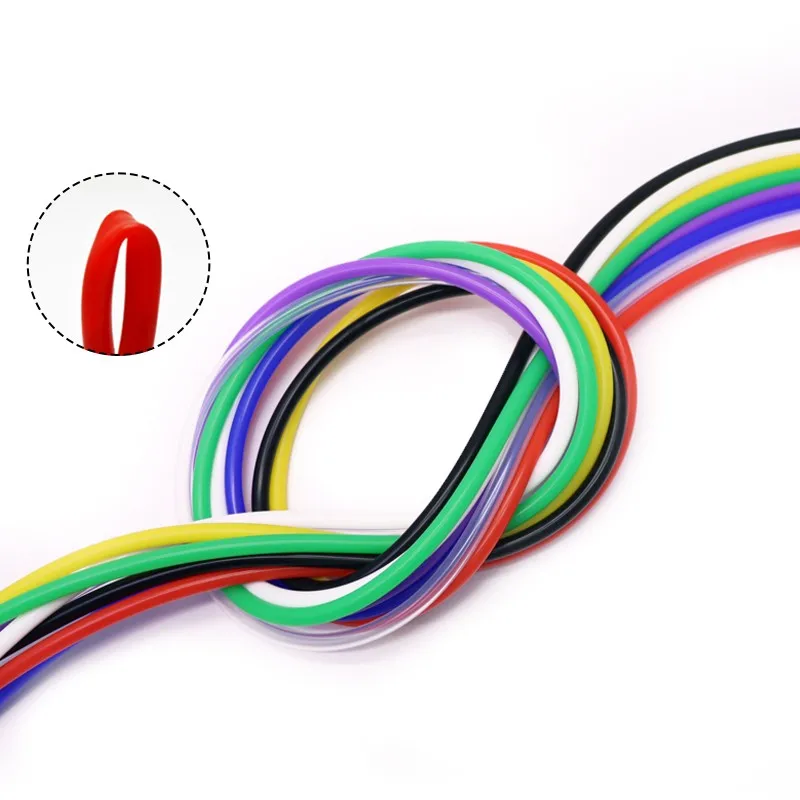 1M Colored Silicone Tube ID2 3 4 5 6 7 8mm Flexible Rubber Hose Thickness Food Grade Soft Milk Beer Drink Pipe Water Connector