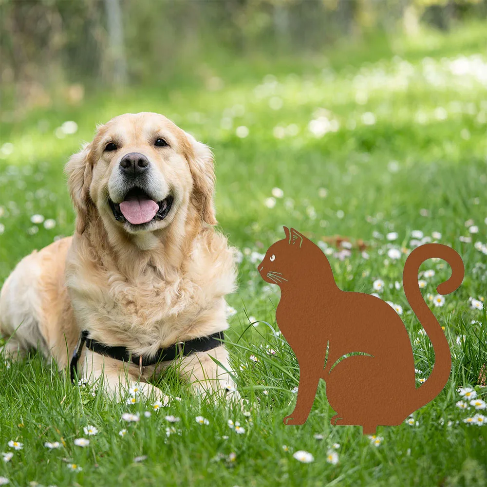

Attractive Cat Family Garden Stakes - Decorative Outdoor Cat Sculptures