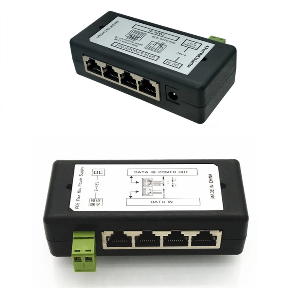 

B92B-1 шт. пластиковый адаптер питания POE для IP-камер видеонаблюдения адаптер питания через Ethernet