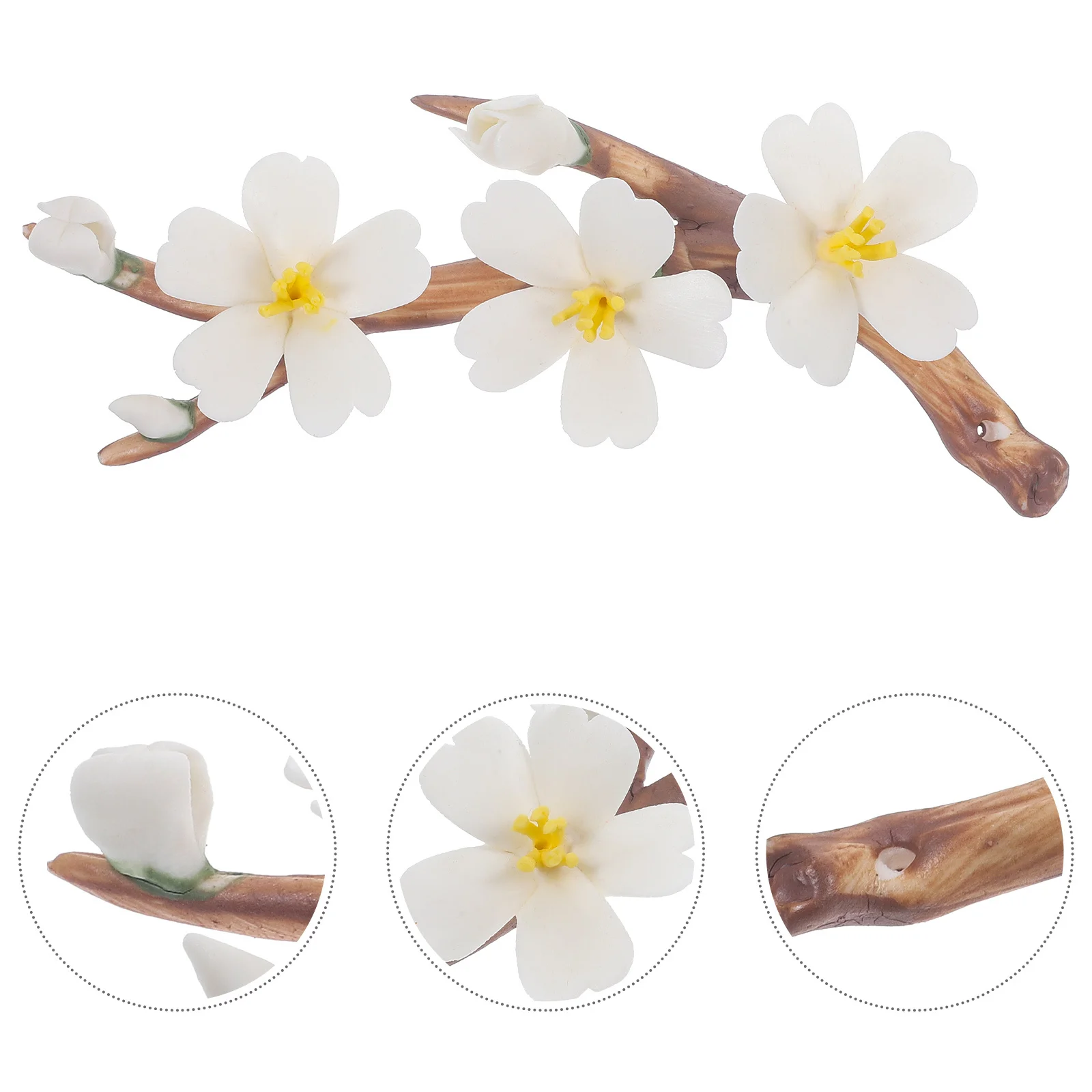 

Tabletop Ceramic Incense Holder Flower Branch Design Lightweight Portable for Tea Reading Decorative Use in Various Scenarios