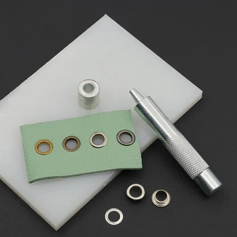 New Heavy Duty DIY Metal Eyelet Punch Tool Set Rust Resistant Grommet Rivet Kit for Outdoor Tarps Canvas Repairs