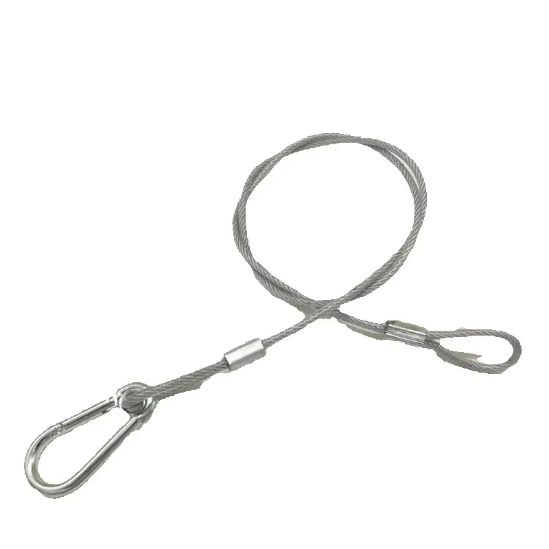 40Pcs/lot Stainless Steel Rope Loading Weight 40kg 80cm Wire Safety Cables With Looped Ends For Securing Stage Lighting