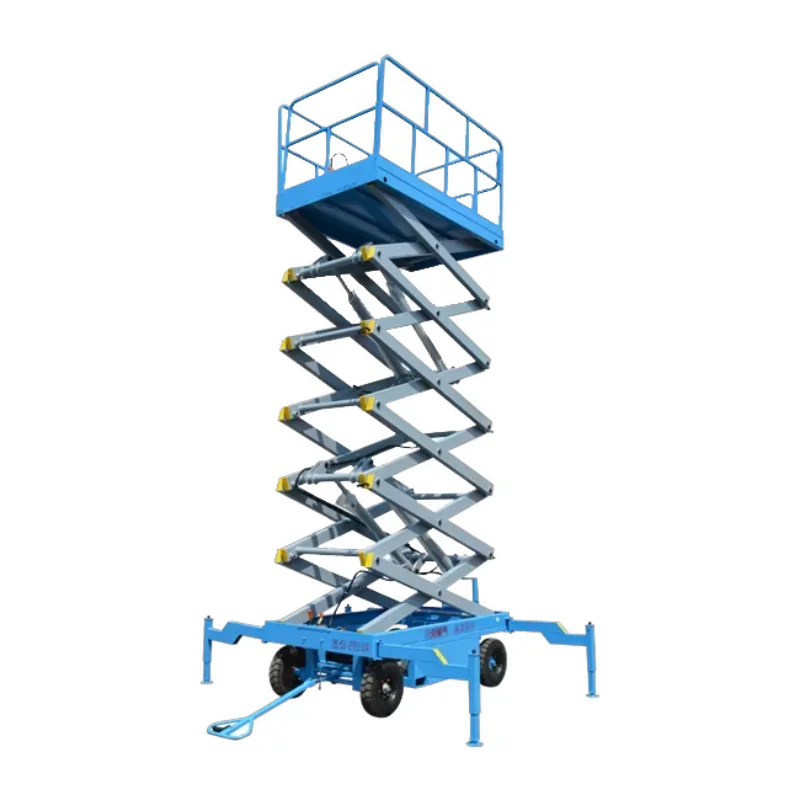 2024 Nuovo Magazzino 6M 8M 10M 12M 14M Piattaforma di Sollevamento Idraulica Tracked Scissor Lift Piattaforma di Sollevamento Elettrica Consegna Veloce