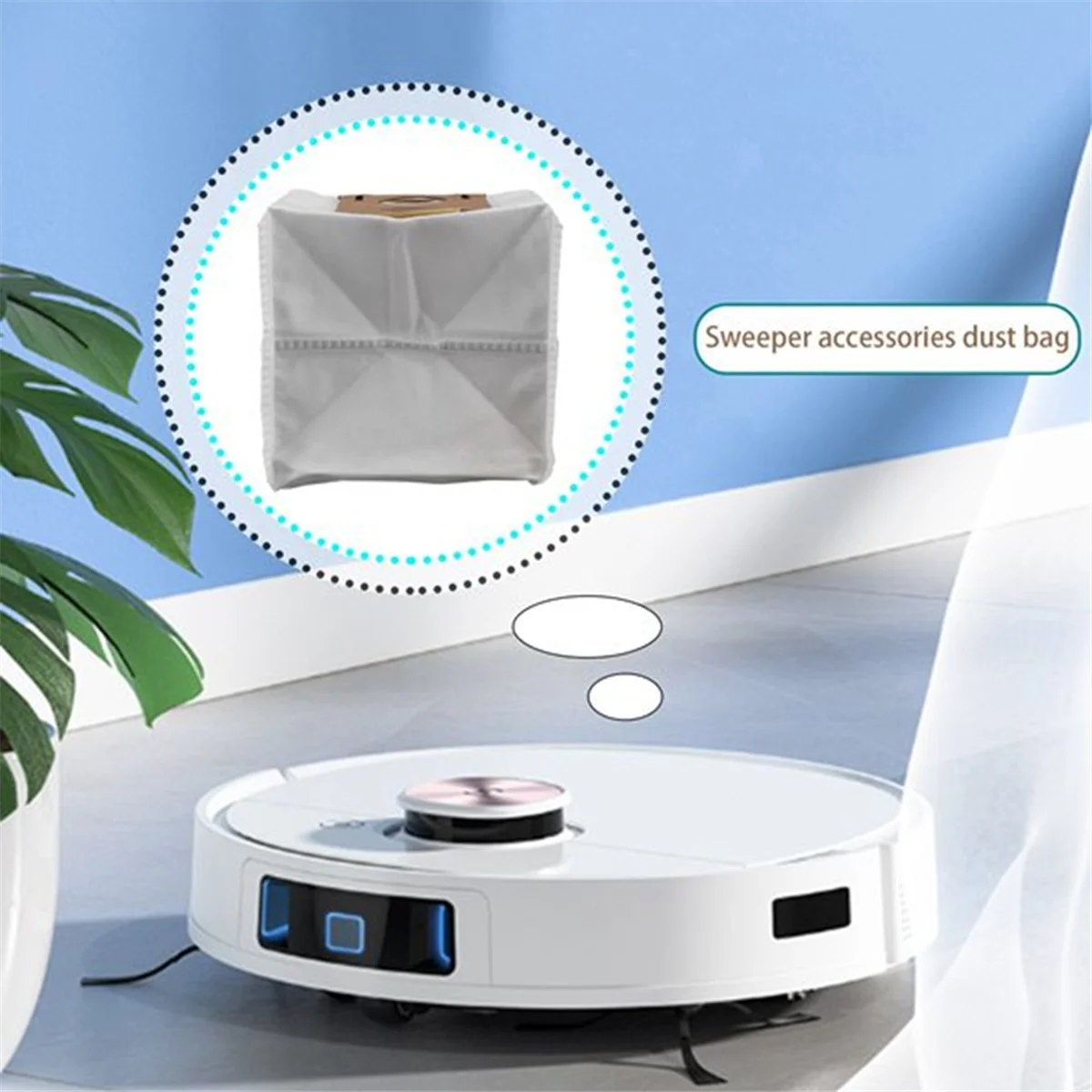 FZFZ 12PCS T8 Max T8 T9 로봇 진공 청소기 교체 액세서리 용 부직포 먼지 봉투