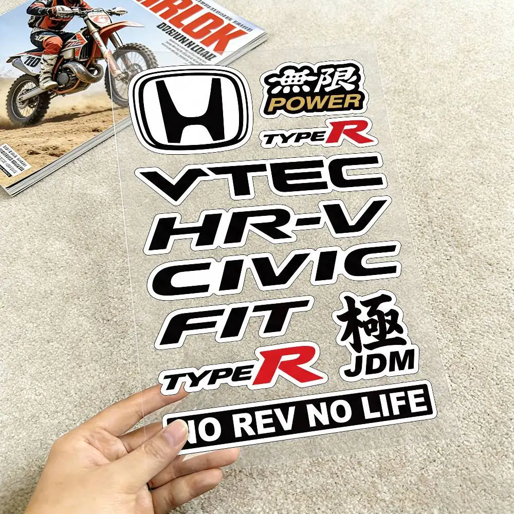 

Светоотражающие наклейки для мотоциклов Honda Mugen Type R VTEC, водонепроницаемые виниловые наклейки для мотоциклетных шлемов, топливных баков и велосипедов.