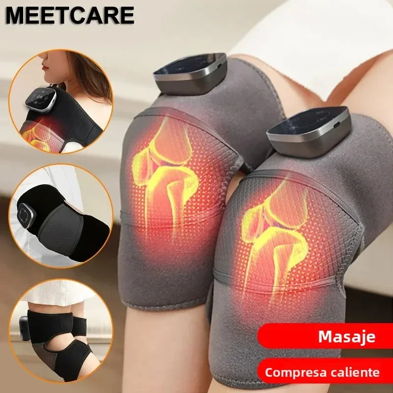 3in1 Electric Knee And Shoulder Brace with Vibration Heated Therapy Pain Relief Warmth Cold Leg Support for Massage