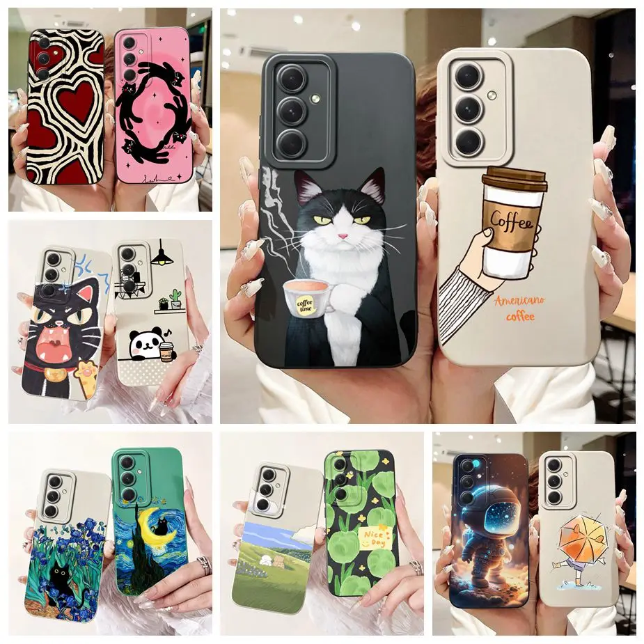 For Samsung Galaxy S24 FE Case SM-S721B Luxury Candy Painted Cover Full Protection Phone Case For Samsung S24 FE S24FE Soft Bags