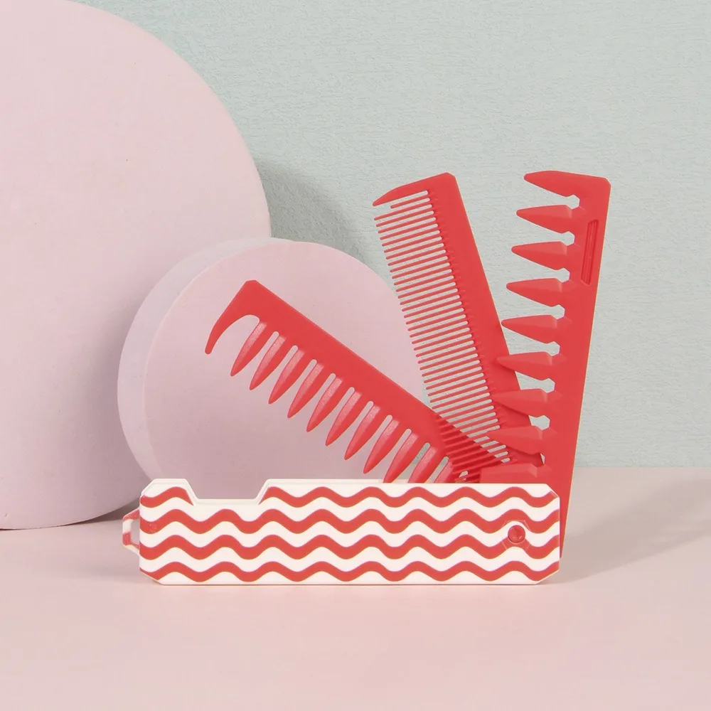 

Multifunctional Portable Folding Hair Comb Hair Brush Wide Tooth Men Oil Head Comb Styling Tools Mini Pocket Beard Combs Travel
