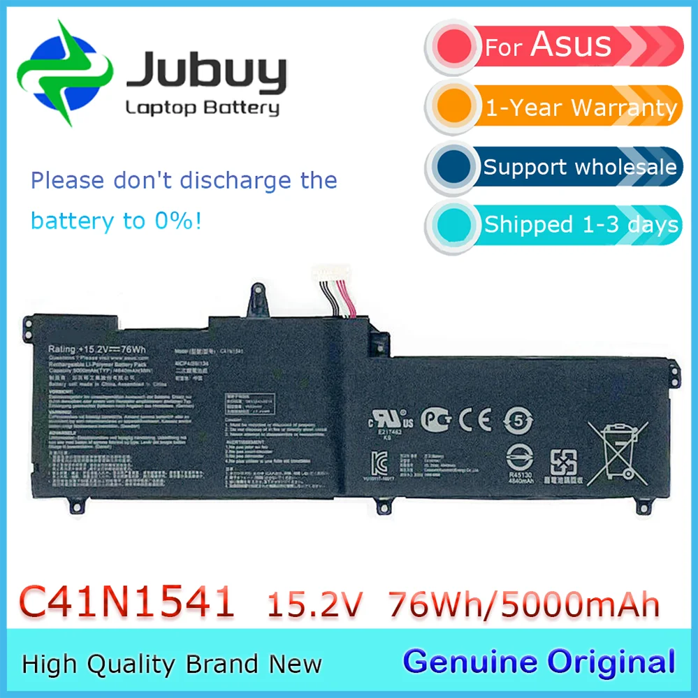 

Original 15.2V 76Wh C41N1541 Notebook Battery for Asus ROG Strix GL702 GL702V GL702VT GL702VM GL702VMK