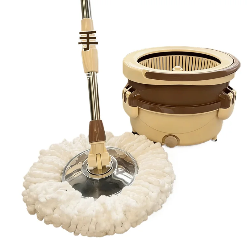 

Набор для уборки: швабра с отжимом и ведром для легкой влажной и сухой уборки пола дома, без необходимости мытья рук, для паркета и плитки