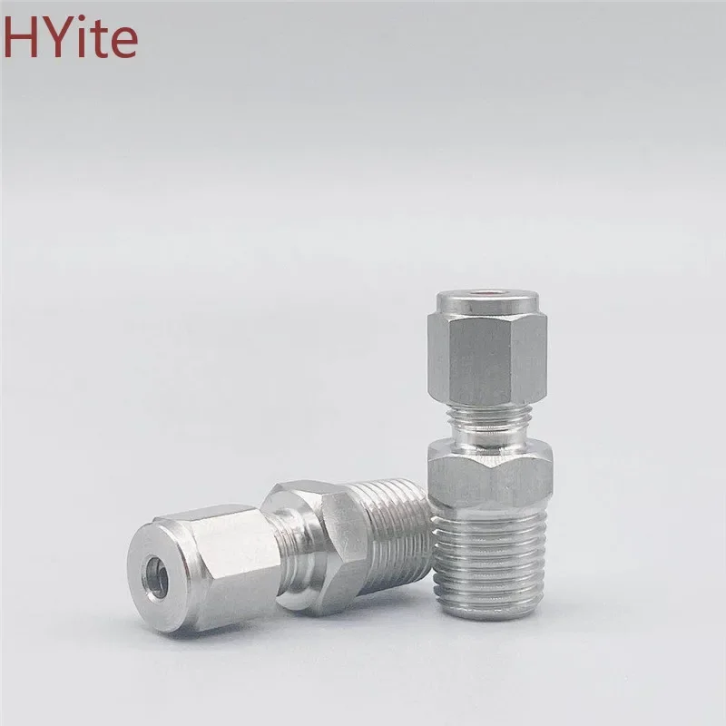 

SS 304 Stainless Steel Double Ferrule Compression Connector 6mm 8mm 10mm 12mm Tube to 1/8" 1/4" 3/8" 1/2" Male BSPT Pipe Fitting