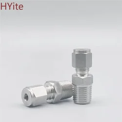 SS 304 Stainless Steel Double Ferrule Compression Connector 6mm 8mm 10mm 12mm Tube to 1/8