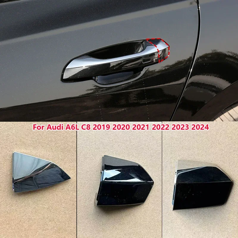 

Suitable For Audi A6L C8 2019 2020 2021 - 2024 Exterior Door Handle Small Cover Bright Strip Handle Small Cover Door Lock Cover