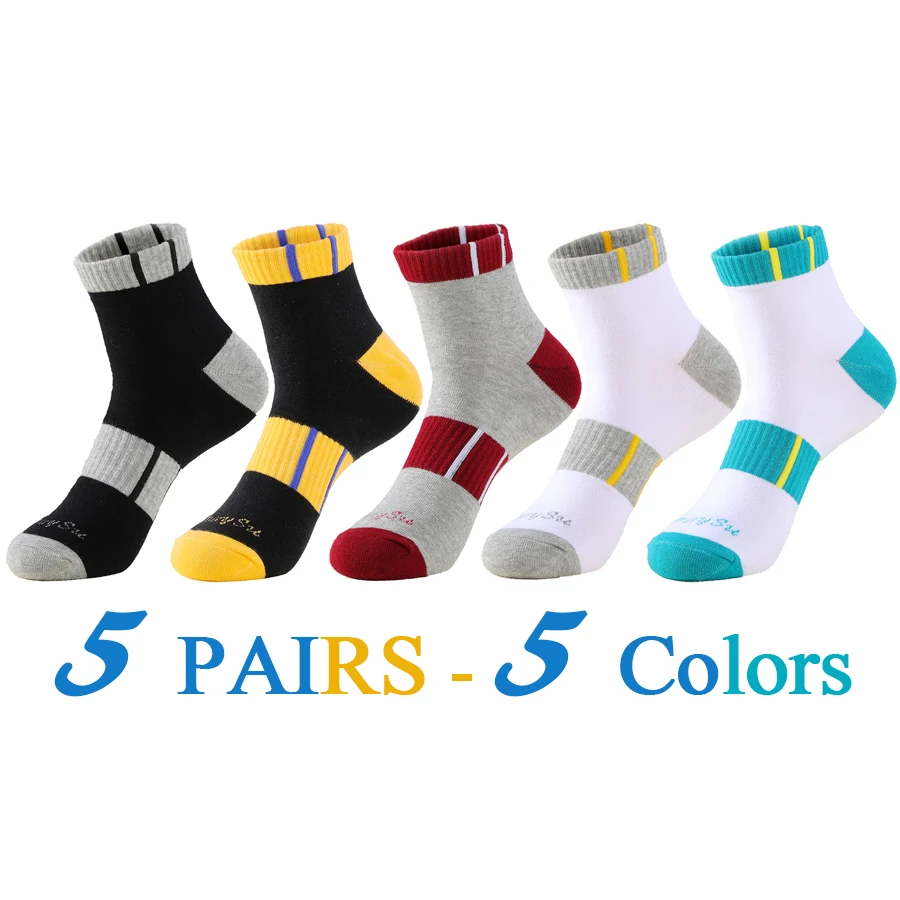 5 Paar/Set Herren-Laufsocken, Casual Outdoor-Sport, Baumwolle, Orange-Rot gestreift, Kompression, Schwarz, 15 Stile, Reise, Bestseller 2026 – Detail 15