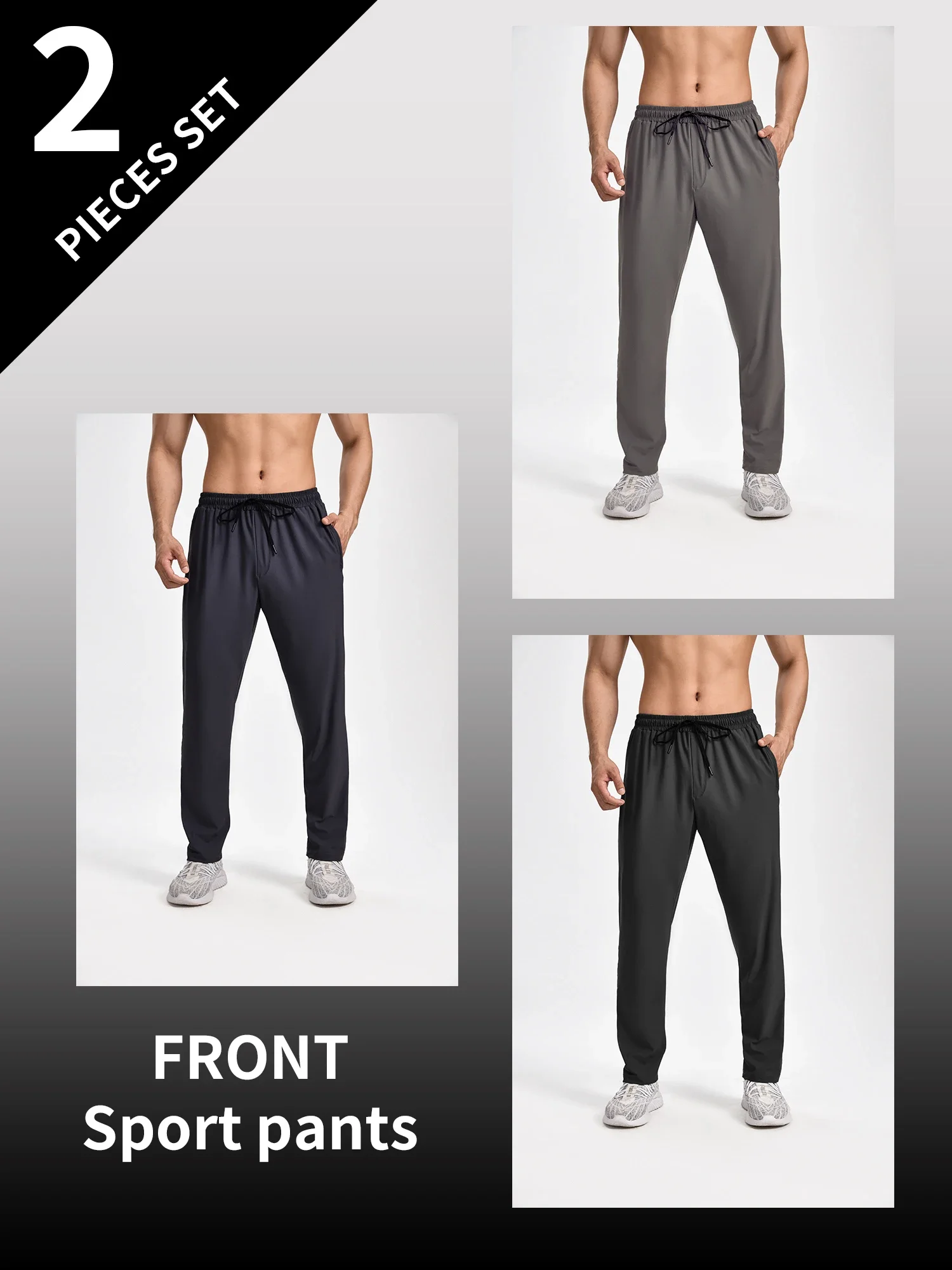 

Man jogging trousers, leisure trousers, elastic beam foot trousers, streets wind daily wear, soft and comfortable fit