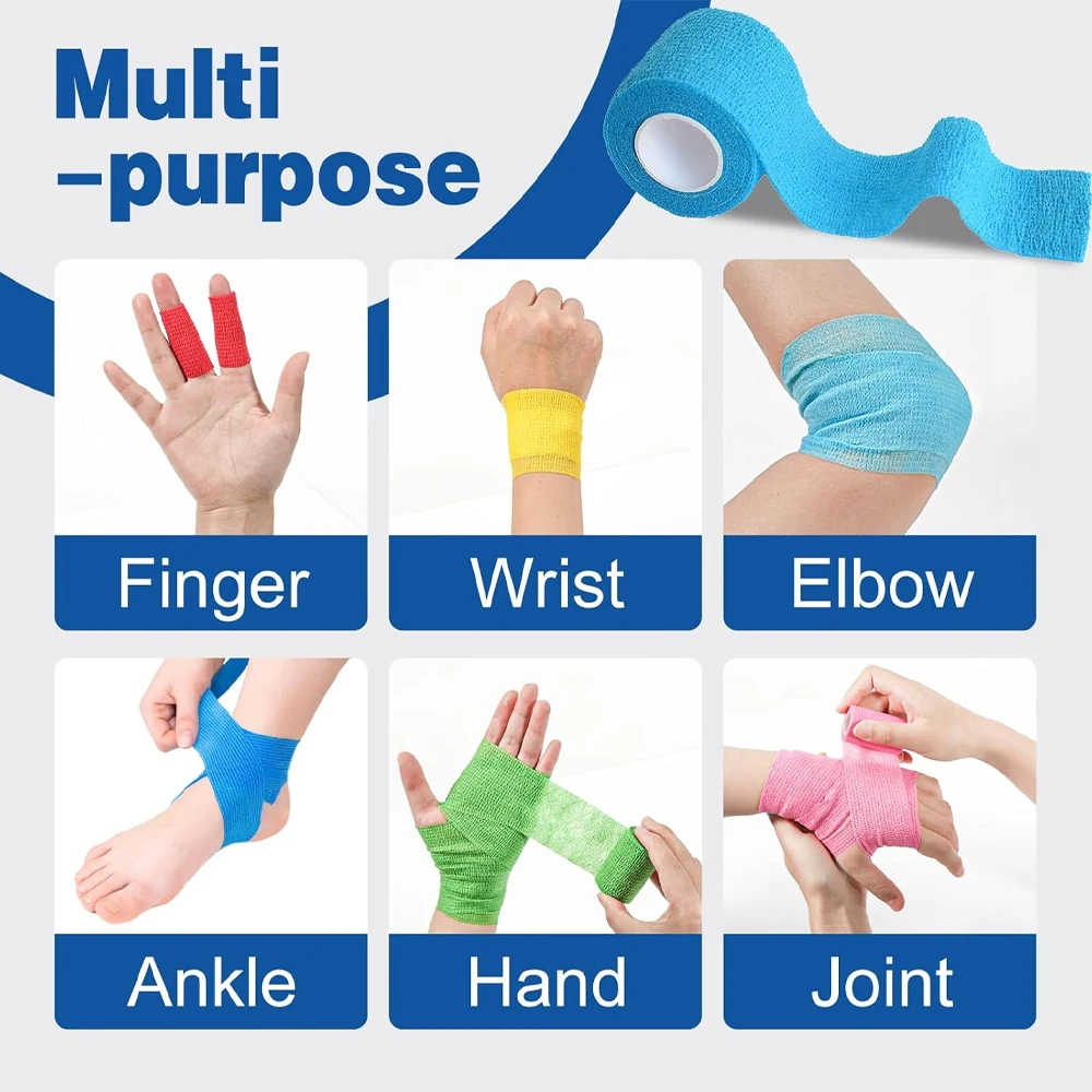 Crossfit-Tape 4,5m Buntes Sport-Selbstklebendes Elastisches Bandage-Tape Elastoplast zur Unterstützung von Finger, Knöchel, Handfläche und Schulter – Detail 1