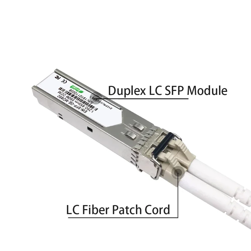 EWIND 1.25G SFP Optische Transceiver 550m DDM Fiber 850nm SFP Transceiver Module Gigabit Multimode Duplex LC Compatibel voor CISCO